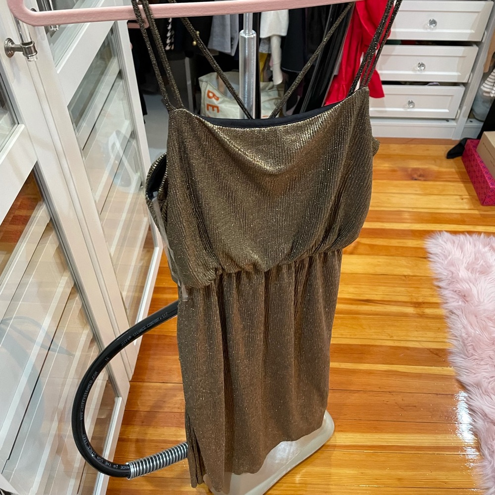 New gold shimmer dress